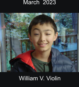 March  2023  William V. Violin